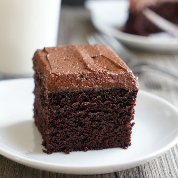 9x13 Chocolate Cake with Fudge Frosting